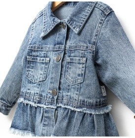Resim Overdo Kids Fırfır Nakışlı Kız Çocuk Kot/denim Ceket 