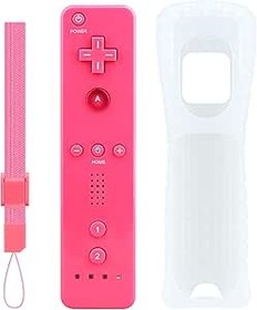 Resim OSTENT Nintendo Wii Konsol Oyunu için Uyumlu Hareket Sensörü Bluetooth Kablosuz Uzaktan Kumanda, Pembe Renk 