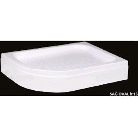 Resim Alika Asimetrik Sağ Sol H15 Panelli Duş Teknesi 90 x 110 