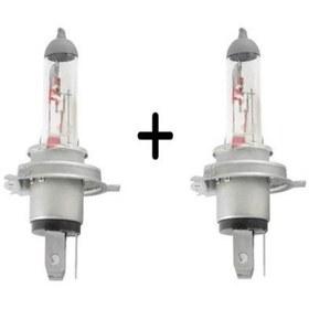 Resim 6v 25 25 H4 Civalı Ampül 3 Tırnak 43t 2 Adet Şeffaf 