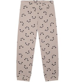 Resim Antebies Bej Panda Desenli Bambu Kumaş Beli Lastikli Uzun Kollu Erkek Çocuk Pijama Takımı Krem 