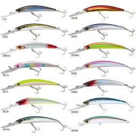 Resim Yozuri Crystal Minnow Deep Diver Floating Sahte Balığı - HOBG / 90MM 