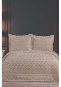 Resim Karita Soft Çift Kişilik Pike Takımı Bej Bej 