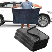 Resim Araba Kurutma Havlusu - Ultra İnce Mikrofiber - Çift Sarımlı Pluş, Keız Tasarım ile Hızlı ve Kolay Kurutma Sağlar. 
