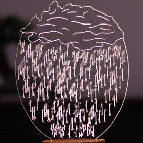 Resim Yağmur Bulutu Figürlü Dekoratif Hediye Led Masa Lambası | BYLAMP 