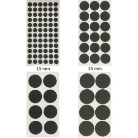 Resim Pasific Zemin Koruyucu Yapışkanlı Yuvarlak Keçe, Ses ve Çizik Önleyici Siyah Mobilya Keçesi 4 Parça 