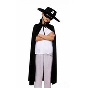 Resim Çocuk Boy Zorro Pelerin + Şapka + Maske Kostüm Seti 