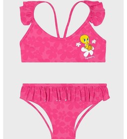 Resim Slipstop Daisyloo Kolay Kuruyan Uv Korumalı Fırfırlı Bikini Kız Çocuk Bikini Sb2612050102 Pembe 