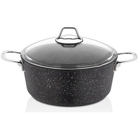 Resim Falez Black Line Döküm Granit Derin Tencere 22 CM 