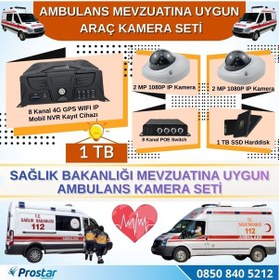 Resim Ambulans Mevzuatına Uygun 1 Tb 2 Kameralı 8 Kanal Mobil Nvr Tak Kullan Set 