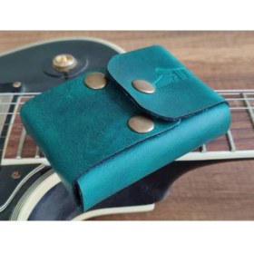 Resim Sumerian Wallet Minimalist Yeşil Crazy Deri Sigara Kılıfı 