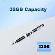Resim Meridiangoods Portable Gürültü Engellemeli 32g Dijital Ses Kayıt Cihazı Usb Mp3 Çalar Şarj Edilebilir 