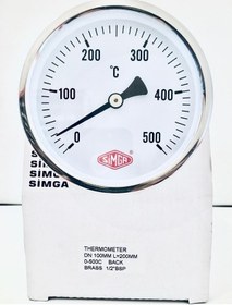 Resim Simga 100 Mm 500 Derecec 20 Cm Boylu Bi-metal Termometre 