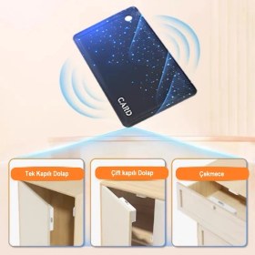 Resim Gizli Dolap Kilidi Elektronik Akıllı Anahtarsız Çekmece -Dolap Kilidi Görünmez Çekmece Kilidi 