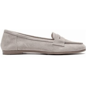 Resim Luvishoes Luvi Shoes Tory Bej Süet Hakiki Deri Kadın Loafer Ayakkabı Bej Süet 