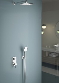 Resim Teska Alinda Ankastre İki Yönlü Banyo Bataryası Seti-Krom 