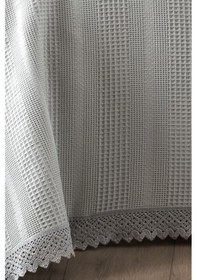 Resim %100 Pamuk Çift Kişilik Kopanaki Dantelli Petek Pike 210x230 Cm-gri Grı Gri 