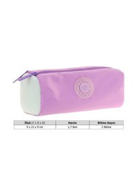Resim Kaukko Travel Dual Kalem Çantası Lılac Ad-4002 