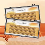 Resim 1 Kutu 60 adet Küme Uzatma Kirpik, Bireysel Kirpikler, Doğal Kalın Sahte Kirpikler, Segmentli Kirpikler 