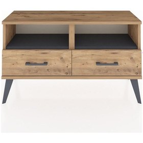 Resim Arges Şifonyer 2 Raflı 2 Çekmeceli 88x30x48 Çam-antrasit/çam Antrasit/çam 