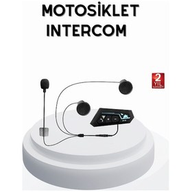 Resim Bt22 Kablosuz Kask Kulaklığı Bluetooth 5.0, Intercom, Su Geçirm 