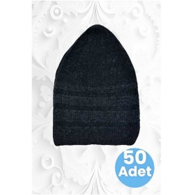 Resim Uniquetrenders 50'li Kadife Takke Kaliteli Namaz Takkesi Siyah 