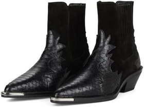 Resim Metal Detaylı Siyah Kadın Kovboy Botu Kobe 