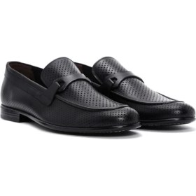 Resim Derimod Erkek Siyah Deri Klasik Loafer 25SFD6007DI 