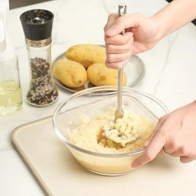 Resim Transformacion 304 Paslanmaz Çelik Lüks Patates Ezici - 23 cm Profesyonel Püre Yapıcı & Mutfak Gereci 722683 