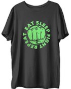 Resim TOP GLORY Eatsleep Baskılı Penye Boks Sporcu T-shirt 