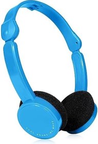 Resim 3.5mm Kablolu Aşırı kulak lar Katlanabilir Spor MP4 MP3 fonlar Dizüstü Bilgisayar için Taşınabilir Müzik Mavi 