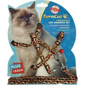 Resim Eurocat Kedi Göğüs Tasması Leopar Desenli 