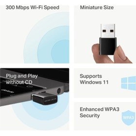 Resim Mercusys Ma12n N300 Nano Wireless Usb Adapter 