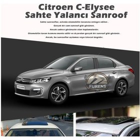Resim Citroen C-elysee Parlak Siyah Yalancı Çakma Sahte Sunroof 