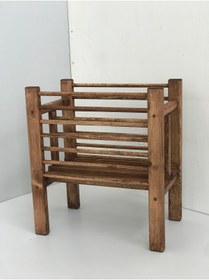 Resim lata ahşap ahşap eskitme dekoratif dergilik,kitaplık,gazetelik 