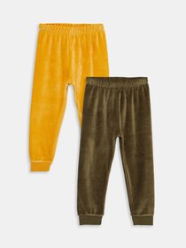 Resim LC Waikiki Beli Lastikli Kadife Erkek Bebek Pijama Alt 2'li W2DT79Z1 - RTM 