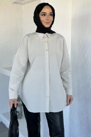 Resim Tesettür Klasik Tunik Taş TZL-P-00020575 