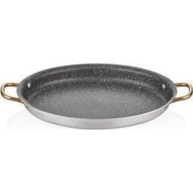 Resim Alu Granit Oval Omlet Tava 28x21x4Cm 