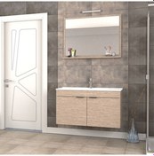 Resim Biani Fix Arya 100 Cm Banyo Dolabı Renk Aybe Bej Çok Renkli 