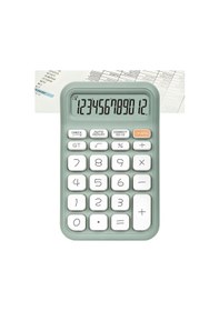 Resim Powermaster Pm-25410 Yeşil 12 Haneli Hesap Makinesi Beyaz - Siyah 