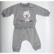 Resim Ayıcıklı Bebek Takım Sweat Eşofman Pijama Günlük 2'li Takım 93340 