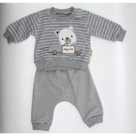 Resim Ayıcıklı Bebek Takım Sweat Eşofman Pijama Günlük 2'li Takım 93340 