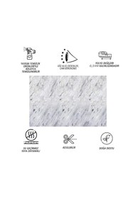 Resim Tink Kendinden Yapışkanlı Gri Dalgalı Desenli Pvc Panel 41x62 Cm 