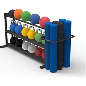 Resim Kettlebell Sağlık Topu Medicine Ball Yoga Silindir Çok Amaçlı Stand 