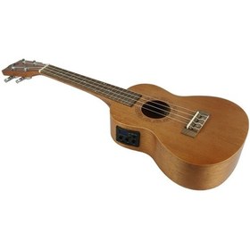 Resim Concert Boy Masif Ağaç Karma Markalı Elektro Ukulele 