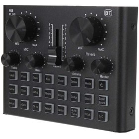 Resim Genel Markalar V8 Plus Canlı Yayın Ses Kartı Stüdyo Kayıt 15 Efekt Mikrofon 