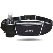 Resim Willowhaven Siyah Koşu Bel Çantası Fitness Spor Su Şişe Kemeri Ayarlanabilir Esnek Siyah 