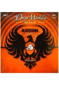 Resim Dean Markley 8011 Blackhawk Akustik Gitar Teli Seti Profesyonel - 11-52 Coated Fosfor Bronz, Korumalı Mikro-kaplama Teknolojisi, Paslanmaya Dayanıklı Parlak Ton Ölçüler: 0.011 - 0.052 İnç Takım 