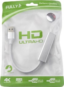 Resim Fully H-608em Usb 3.0 To Rj45 Gigabit Ethernet Adaptör Çevirici Alüminyum Gövde 