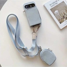 Resim Trendooze Google Pixel 8 İçin Çok Fonksiyonlu Açılır Kartlık Ve Kırtasiye Cüzdanı Light Blue 